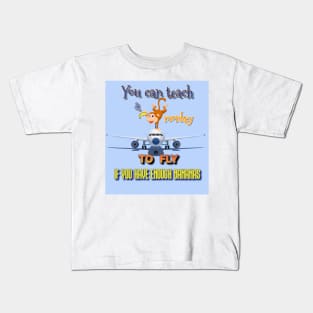 You Can Teach A Monkey To Fly Kids T-Shirt